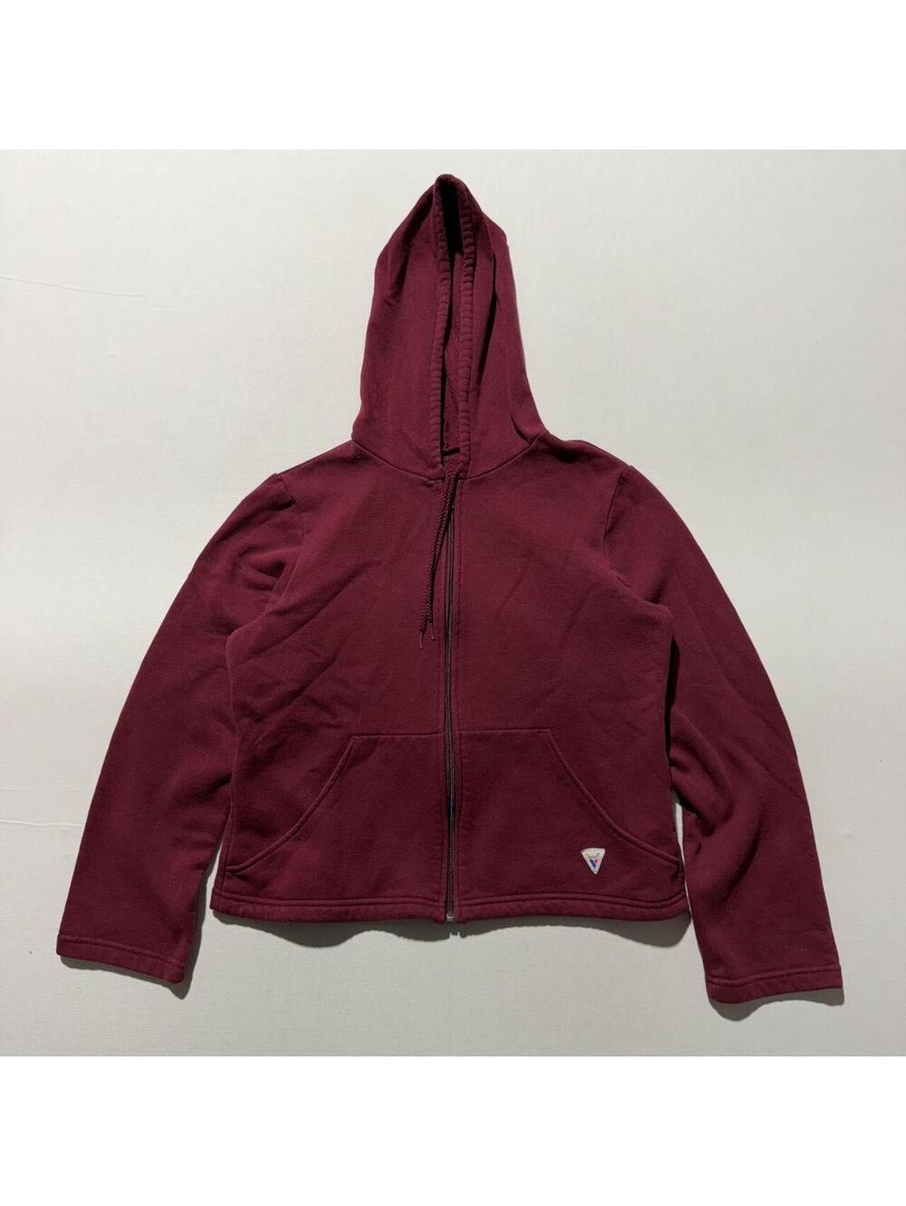 Burgundy Varsity Zip Hoodie